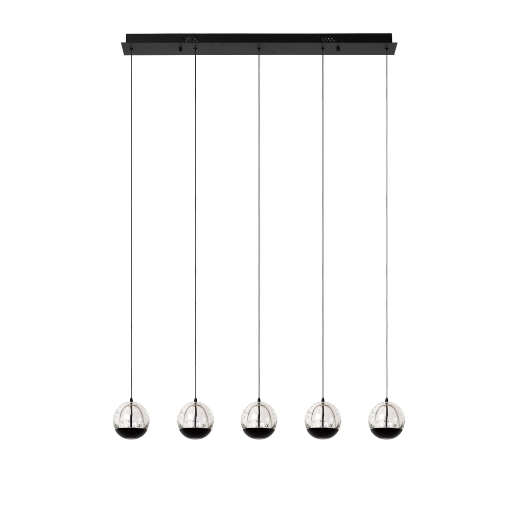 Lucide Design hanglampSentubal 5-lichts zwart - 13498/25/30